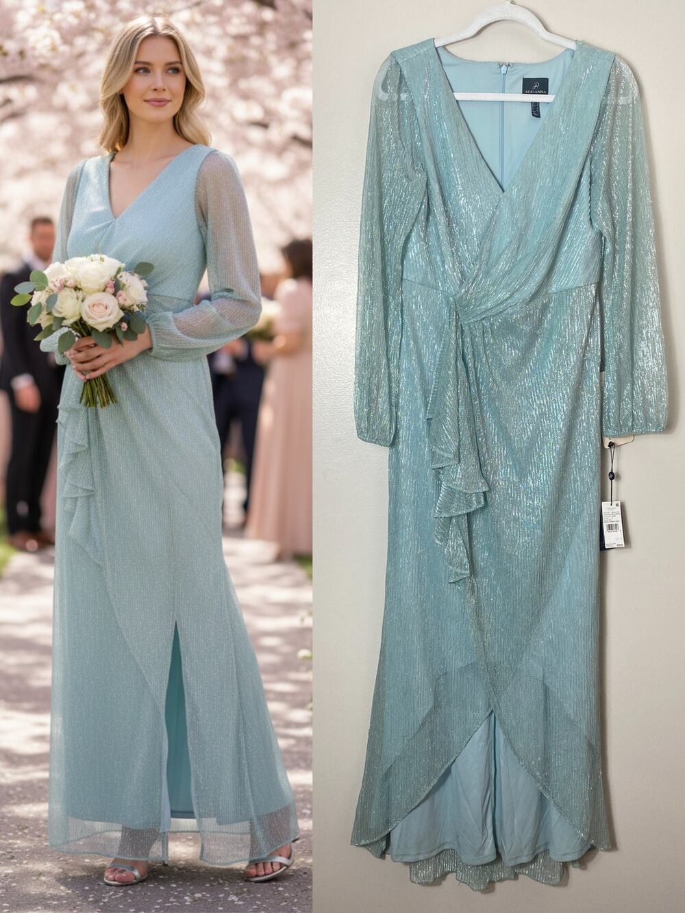 Adrianna Papell Wedding Guest Dress Mother of the Bride Evening Formal